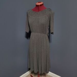 Kristin Davis Gray Midi Dress Size Medium